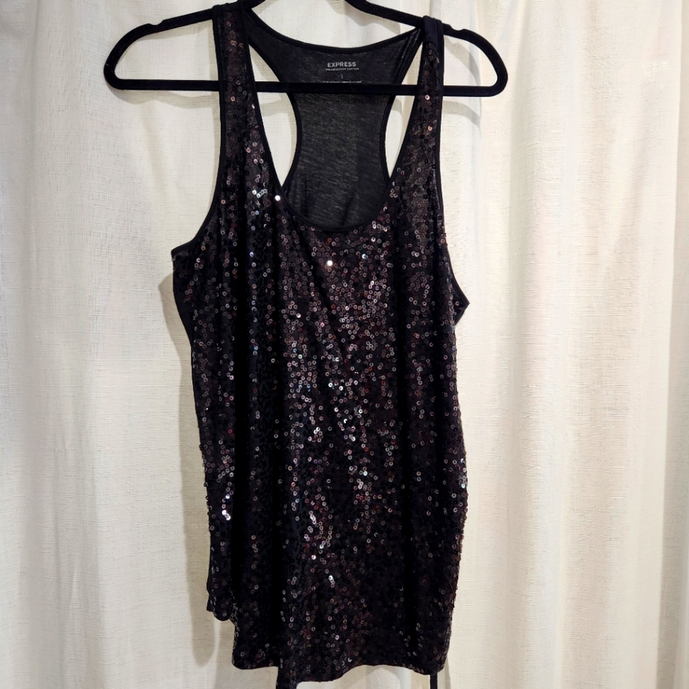 Express Black embellish racerback casual tank